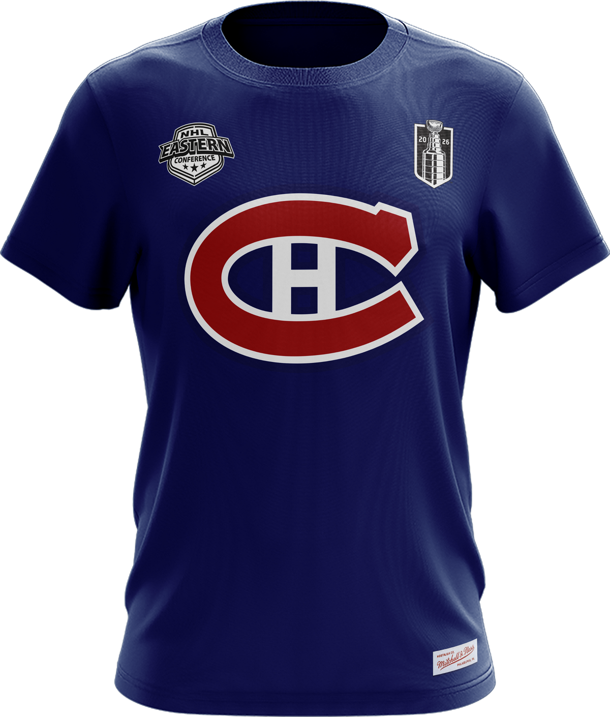 Montreal Canadiens NHL Mitchell & Ness Men Navy Eastern Conference Finals T-Shirt product image 1, provided for visual