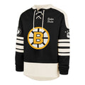 Boston Bruins NHL 47 Brand Men Black Golden Age Sweep Check Eternal Lacer Crew Sweater product image 1, provided for visual