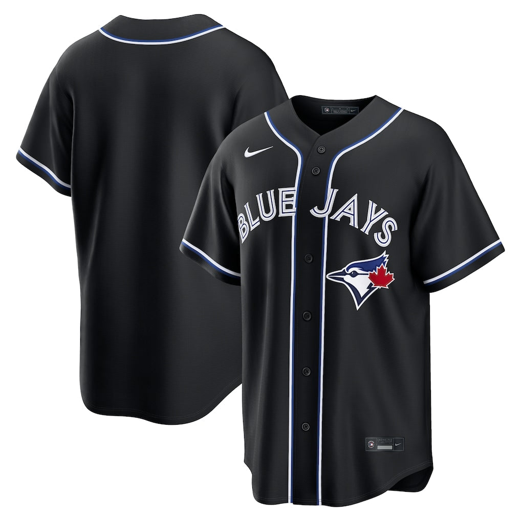 Toronto Blue Jays MLB Nike Men 2026 Black Out Fashion Replica Jersey product image 3, provided for visual reference and