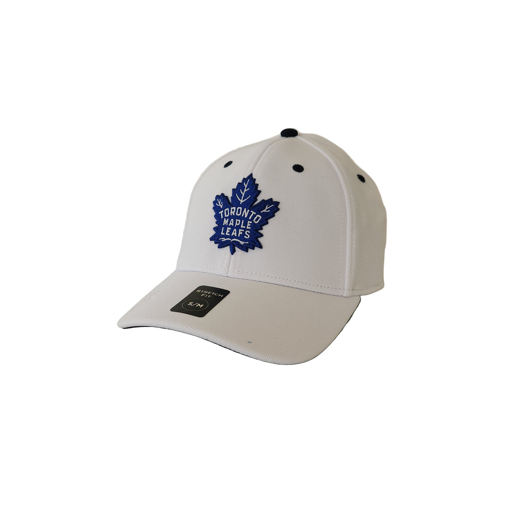 Toronto Maple Leafs NHL American Needle Men White E-Boss Stretch Fit Hat product image 2, provided for visual reference and