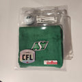Saskatchewan Roughriders CFL Towel Ball & Tees Gift Set product image 1, provided for visual reference and product detail