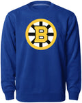 Boston Bruins NHL Bulletin Men Royal Twill Logo Express Crew Sweater product image 1, provided for visual reference and