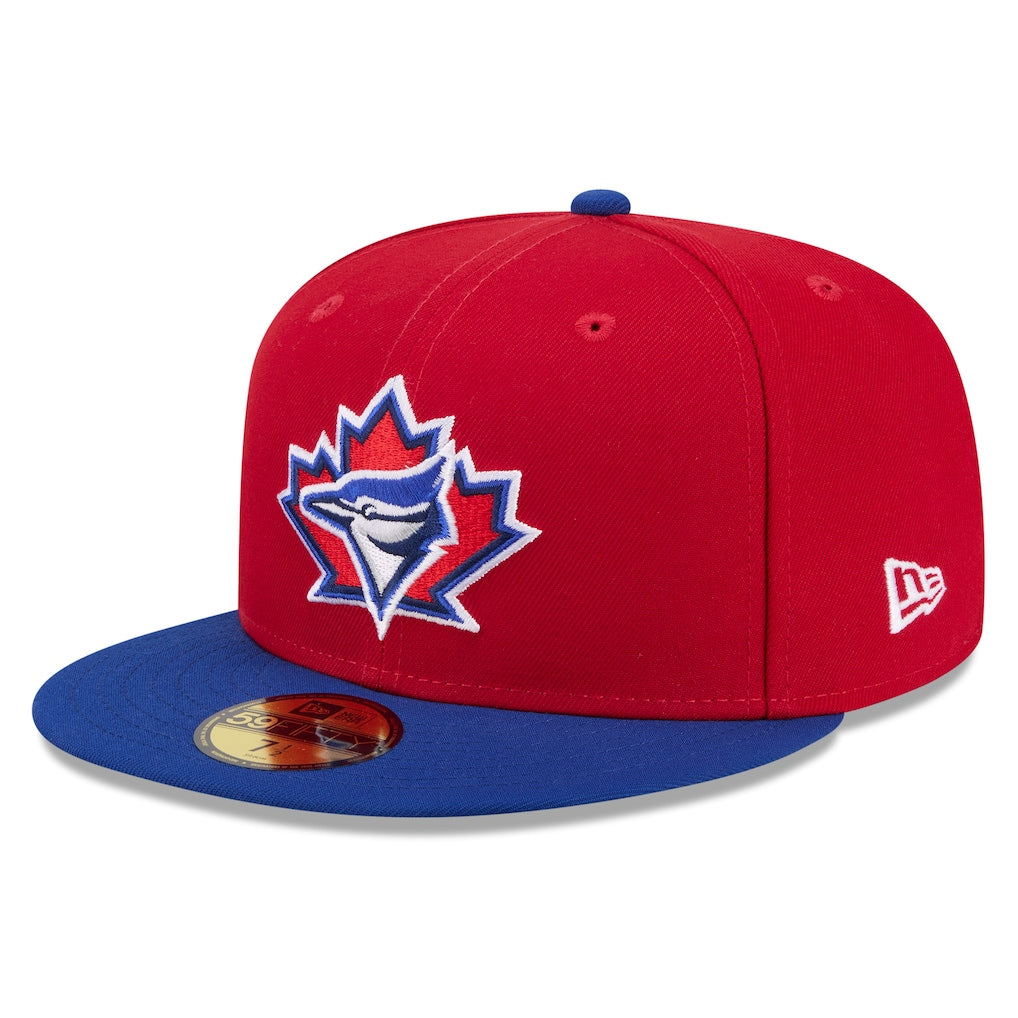 Toronto Blue Jays MLB New Era Men Red Royal 59Fifty 2026 Canada Day Side Patch Fitted Hat product image 4, provided for