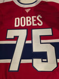 Jakub Dobes Montreal Canadiens NHL Fanatics Branded Men Red Pro-Stitched Premium Jersey product image 1, provided for visual