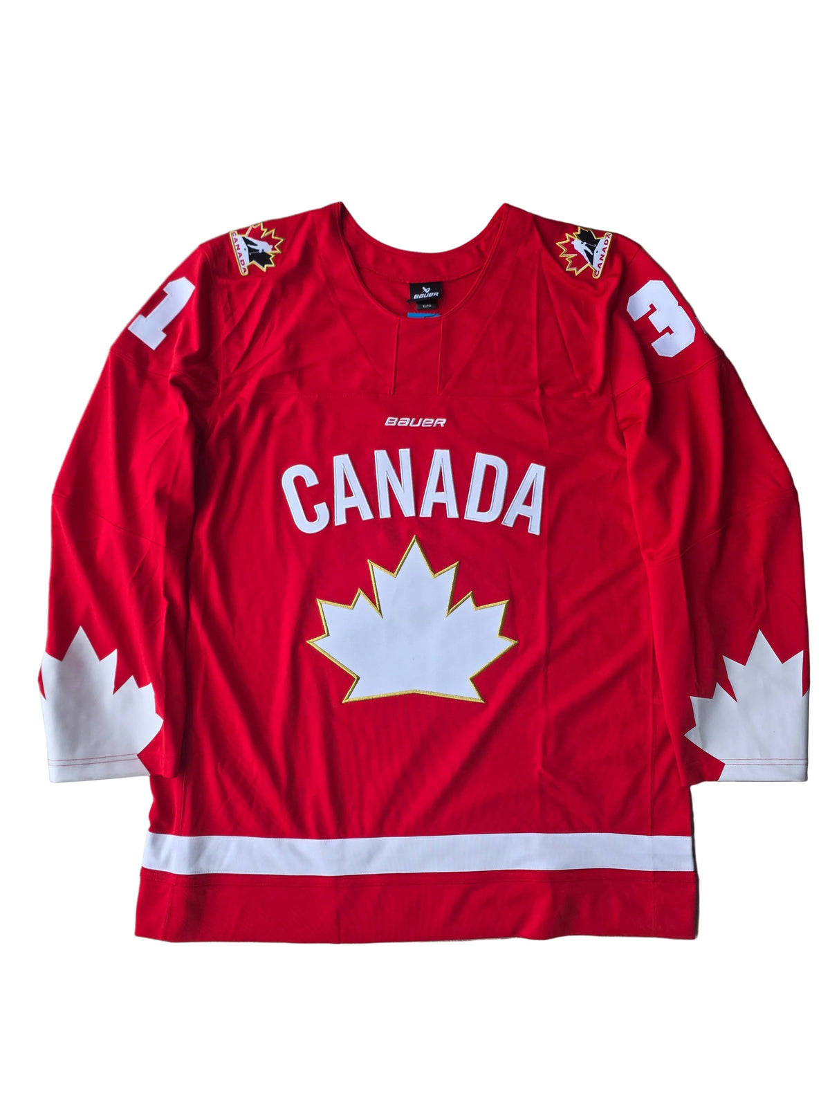 Carey Price Hockey Canada IIHF Bauer Men Red One Leaf Replica Jersey product image 2, provided for visual reference and
