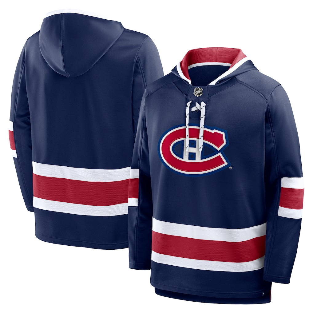 Montreal Canadiens NHL Fanatics Branded Men Navy Prime Time Hoodie product image 3, provided for visual reference and