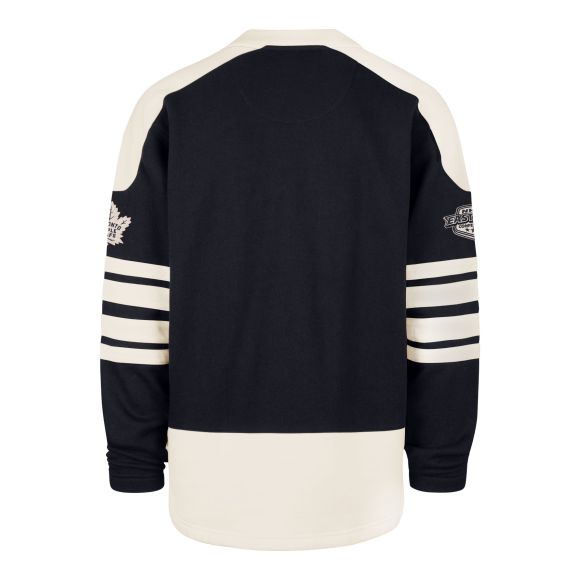 Toronto Maple Leafs NHL 47 Brand Men Navy Golden Age Sweep Check Eternal Lacer Crew Sweater product image 2, provided for