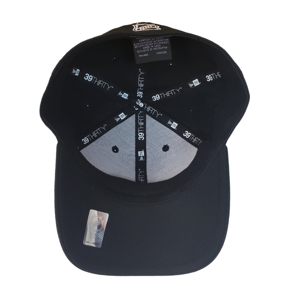 Toronto Maple Leafs NHL New Era Men Black White 39Thirty Team Classic Stretch Fit Hat product image 5, provided for visual