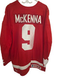 Gavin McKenna Hockey Canada IIHF Bauer Men Red One Leaf Replica Jersey product image 1, provided for visual reference and