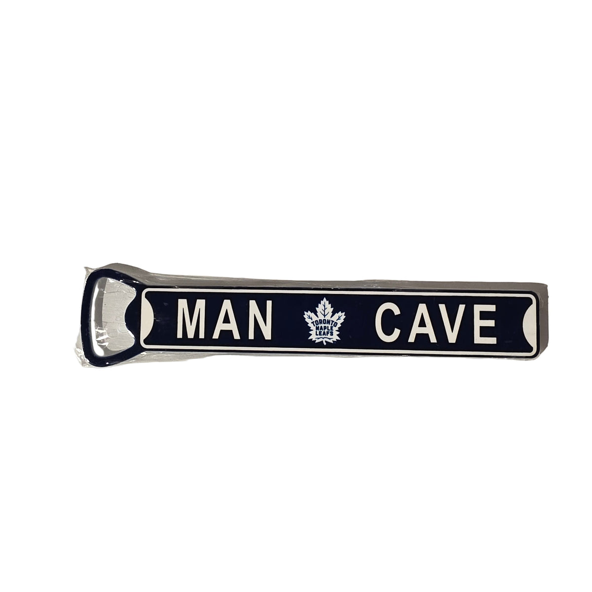 Toronto Maple Leafs NHL Man Cave 7 inch Super Steel Magnet Bottle Opener product image 1, provided for visual reference and