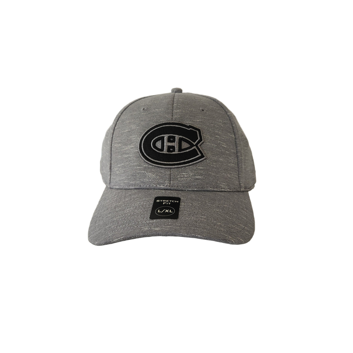 Montreal Canadiens NHL American Needle Men Grey Slub Heathered Stretch Fit Hat product image 2, provided for visual
