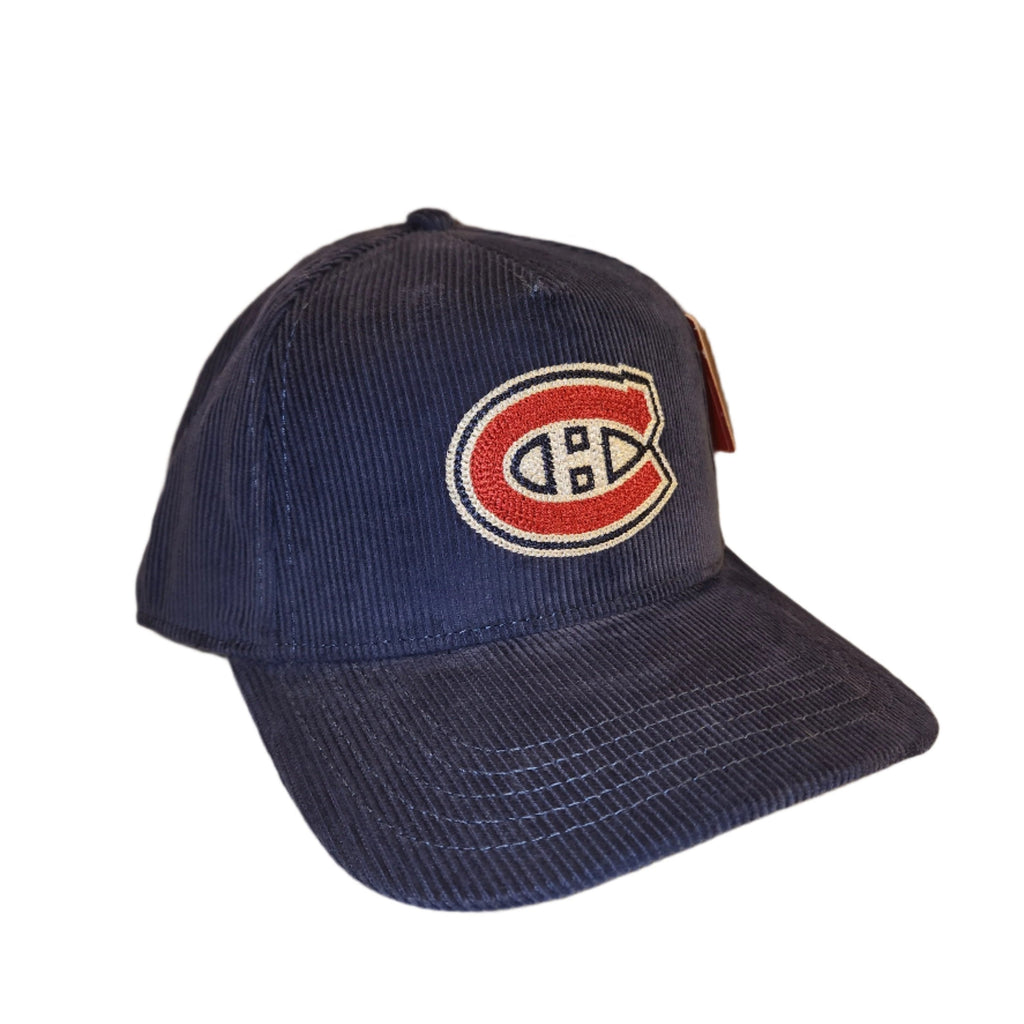 Montreal Canadiens NHL American Needle Men Navy Corduroy Valin Snapback product image 1, provided for visual reference and