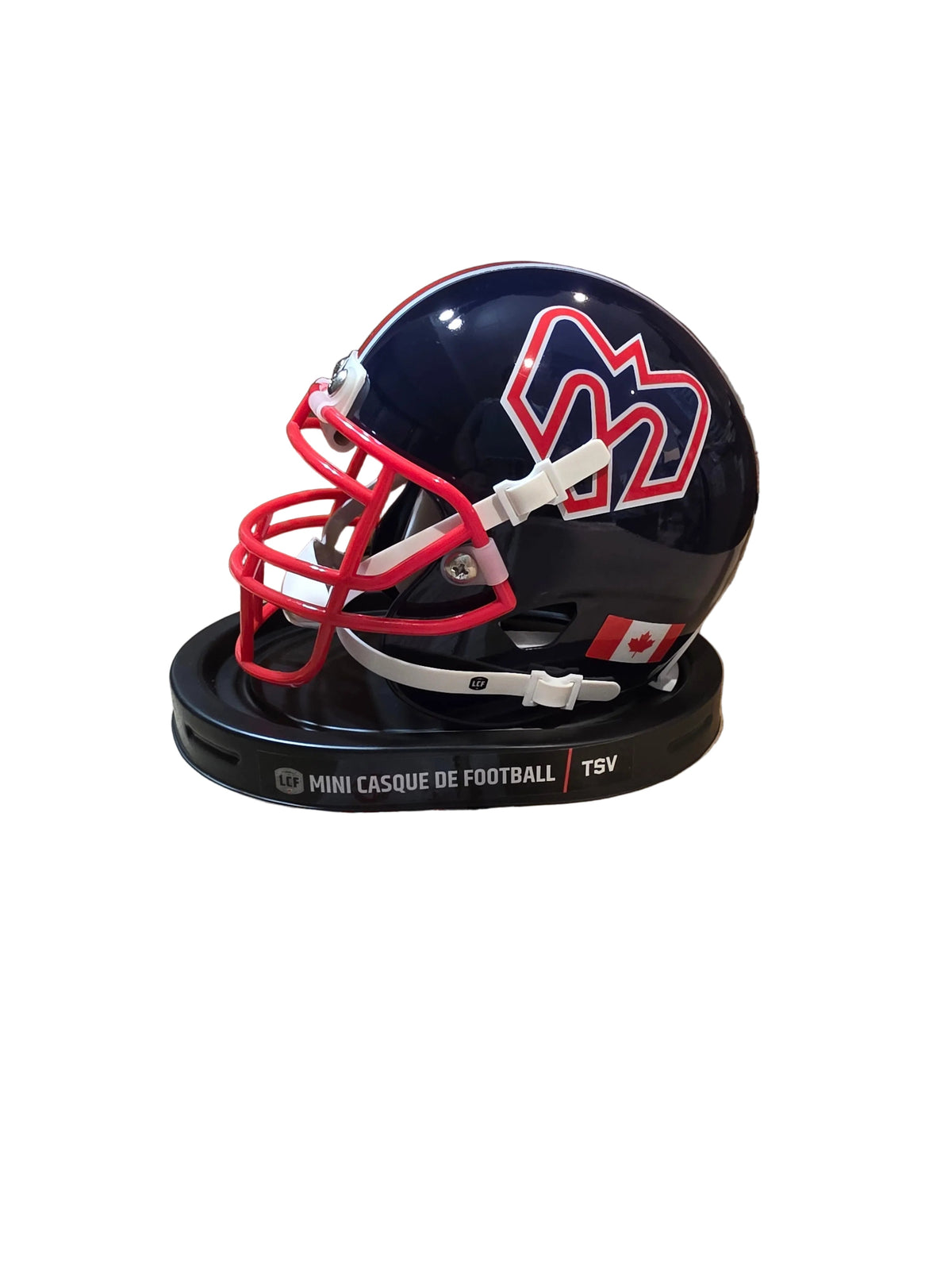 Montreal Alouettes CFL TSV Mini Replica Football Helmet 5" product image 1, provided for visual reference and product detail