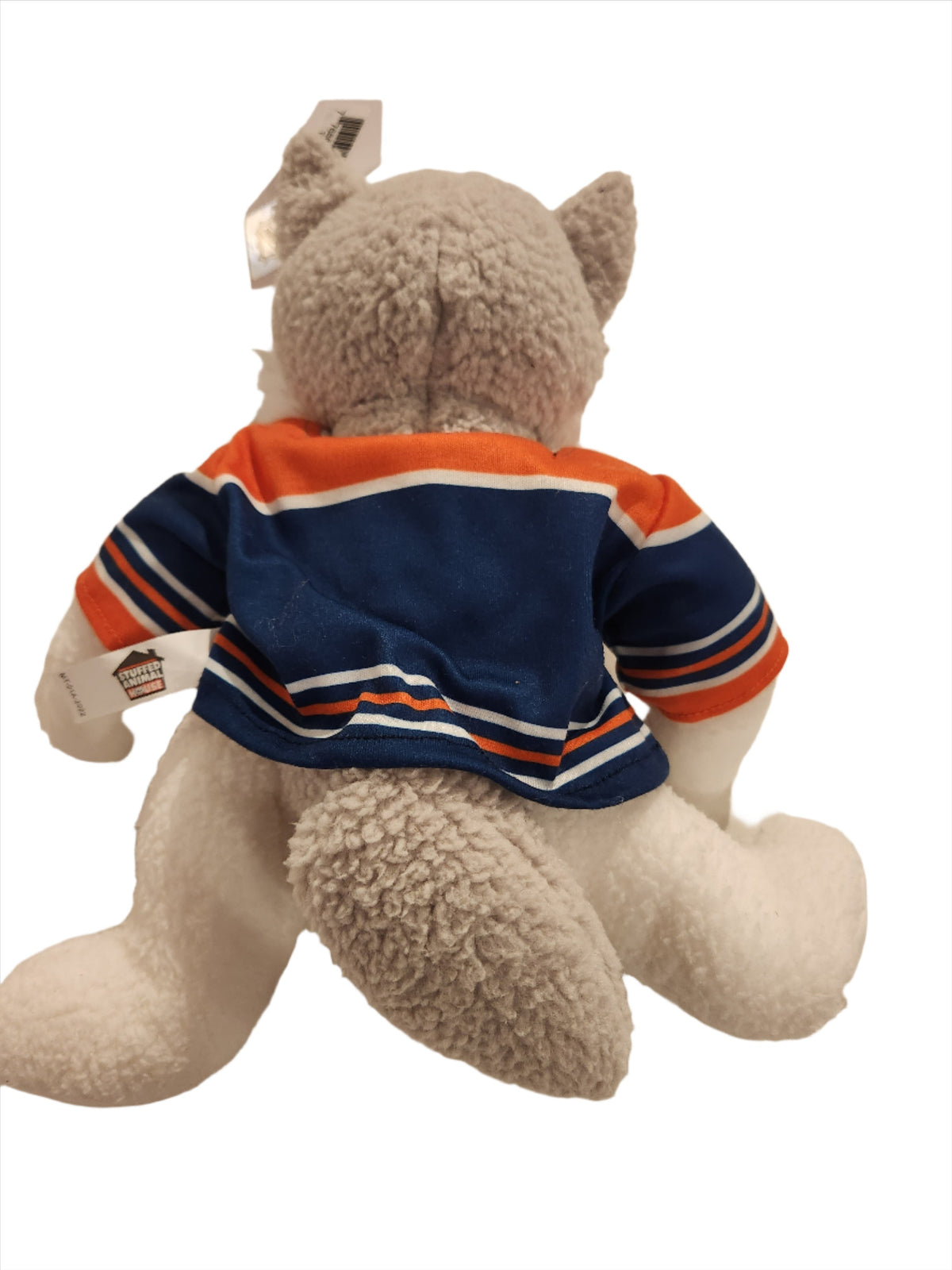 Grey Husky Edmonton Oilers NHL Stuffed Animal House 10" Curly Gritter product image 2, provided for visual reference and