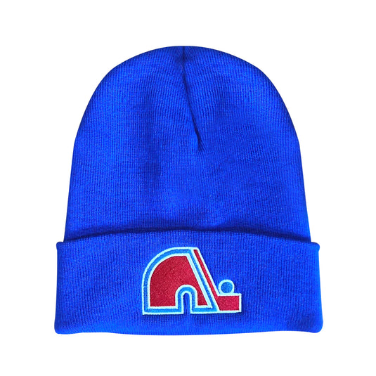 Quebec Nordiques NHL American Needle Men Royal Blue Vintage Cuffed Knit Beanie product image 1, provided for visual