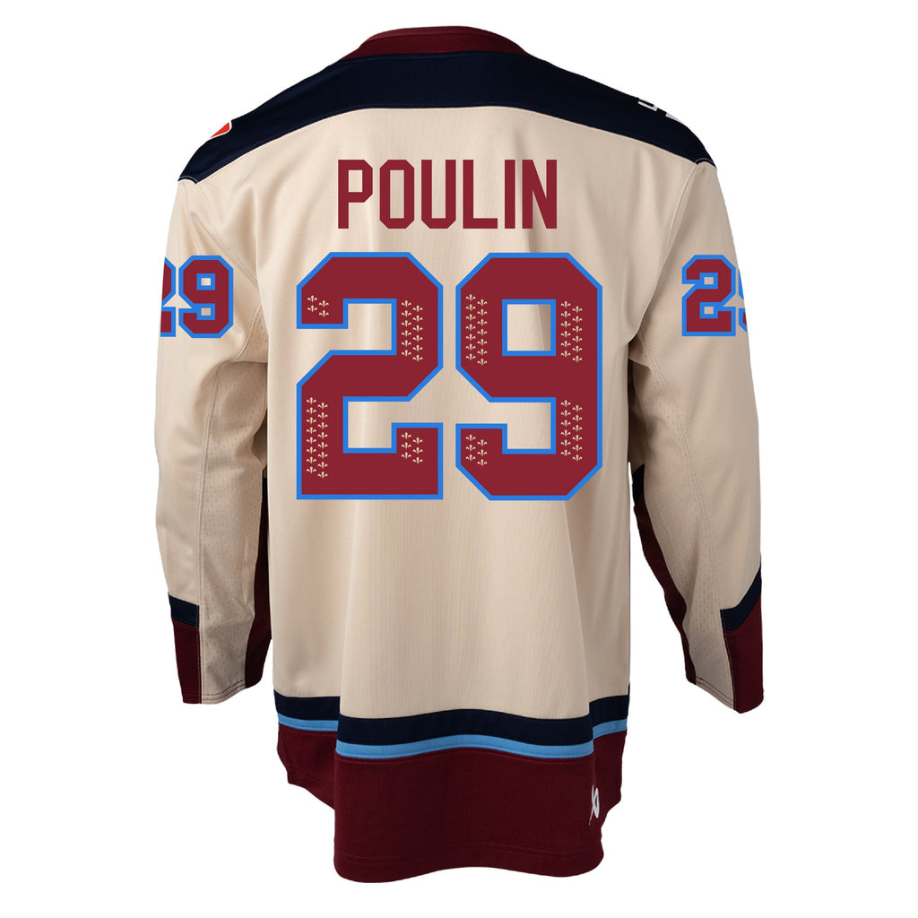Marie-Philip Poulin Montreal Victoire PWHL Bauer Unisex Beige Away Replica Pro-Stitched Jersey product image 1, provided for