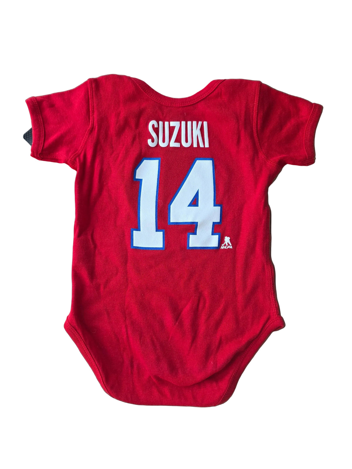 Nick Suzuki Montreal Canadiens NHL Outerstuff Red Infant Player Creeper product image 1, provided for visual reference and