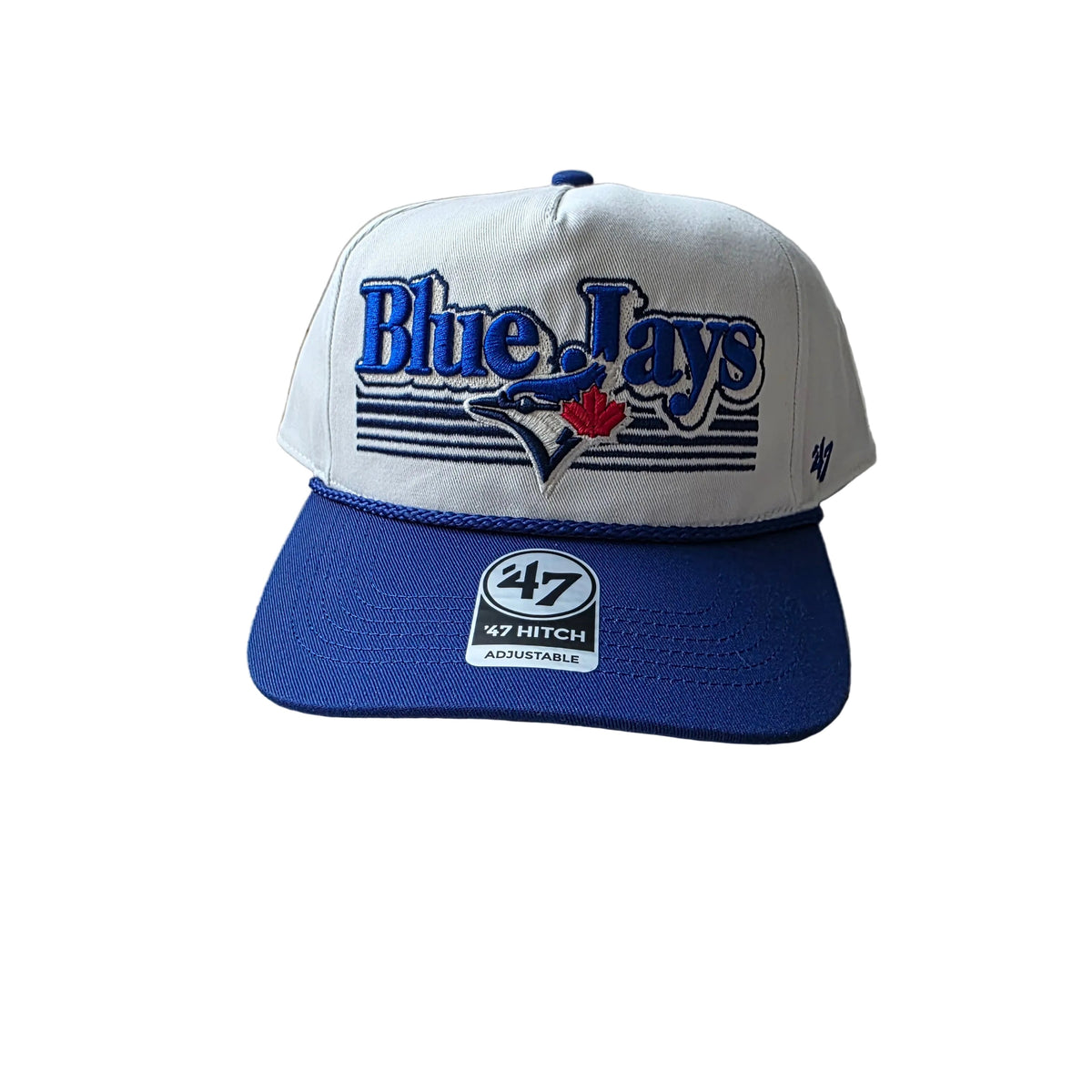 Toronto Blue Jays MLB 47 Brand Men Scrip Fade Two Tone Rope Hitch Adjustable Hat product image 3, provided for visual