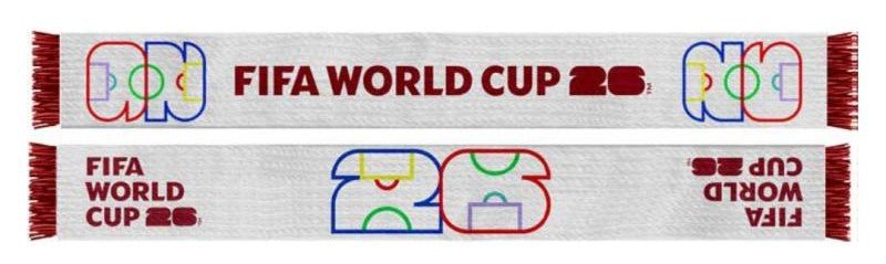 FiFA Licensed White 2026 World Cup Scarf product image 1, provided for visual reference and product detail review