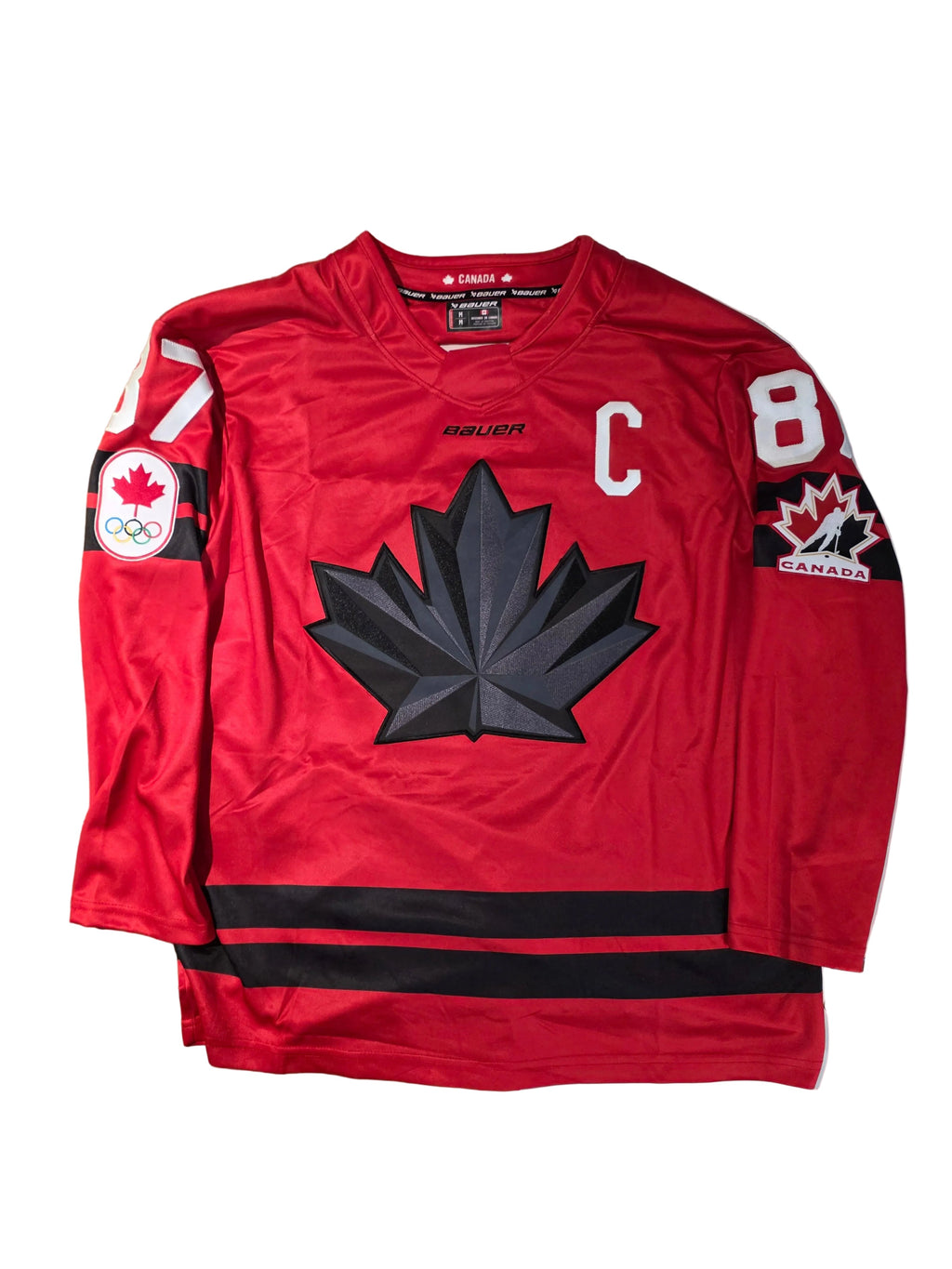Sidney Crosby Hockey Canada IIHF Bauer Men Red 2026 Pro-Stitched Replica Jersey product image 2, provided for visual