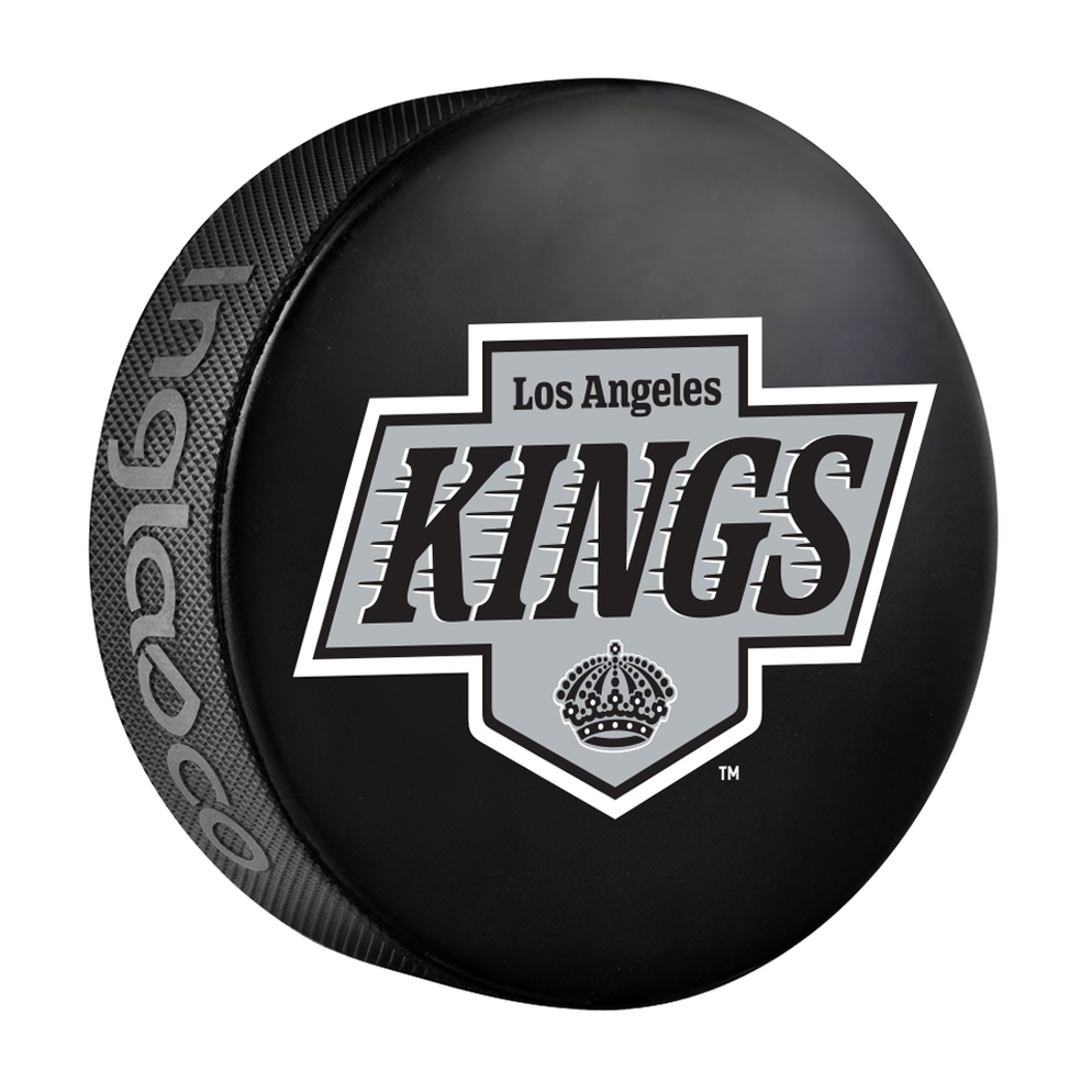 Los Angeles Kings NHL Inglasco Basic Souvenir Retro Logo Hockey Puck product image 1, provided for visual reference and