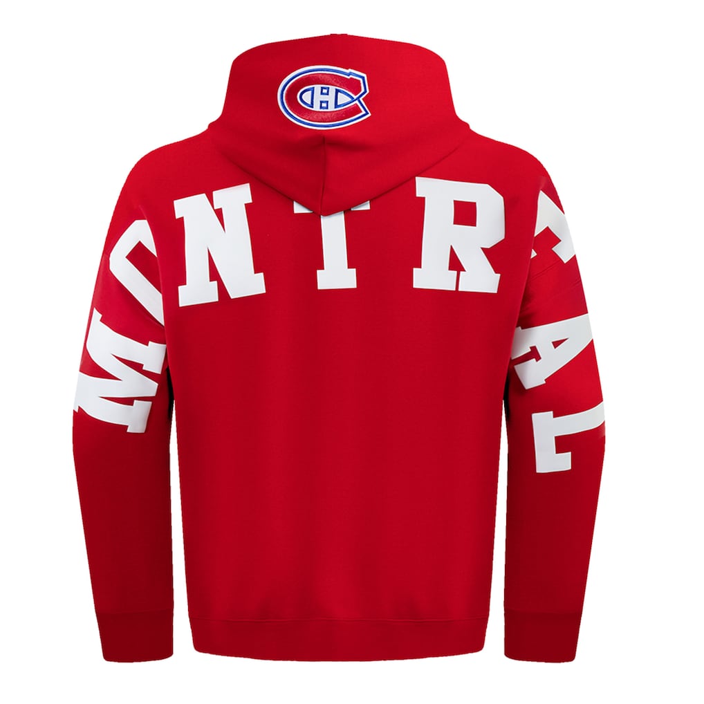 Montreal Canadiens NHL Pro Standard Men Red Wingspan Pullover Hoodie product image 5, provided for visual reference and