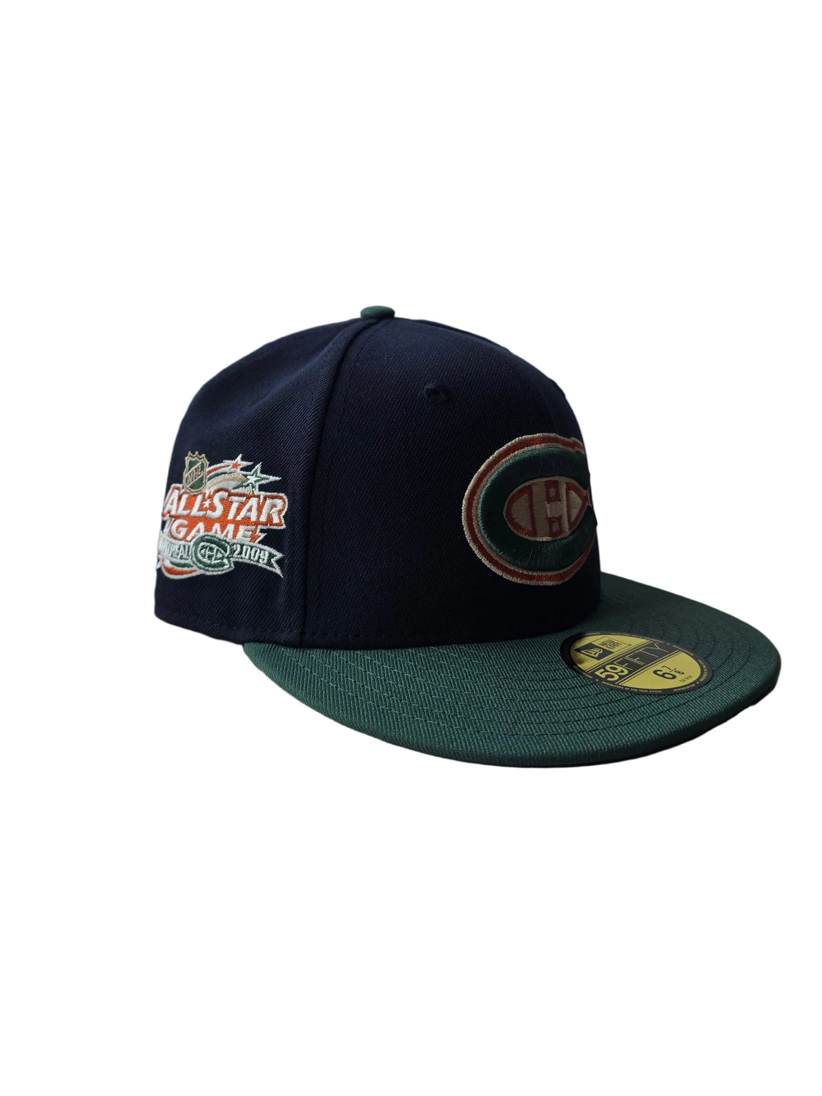Montreal Canadiens NHL New Era Men Navy/Green 59Fifty 2009 All Star Game Fitted Hat product image 3, provided for visual