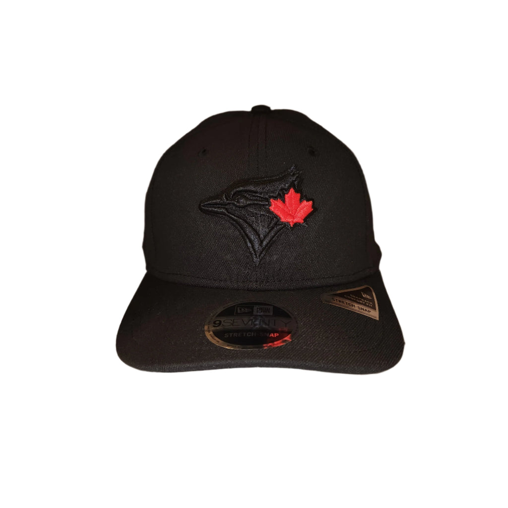 Toronto Blue Jays MLB New Era Men Black Red Leaf 9Seventy Snapback Hat product image 2, provided for visual reference and