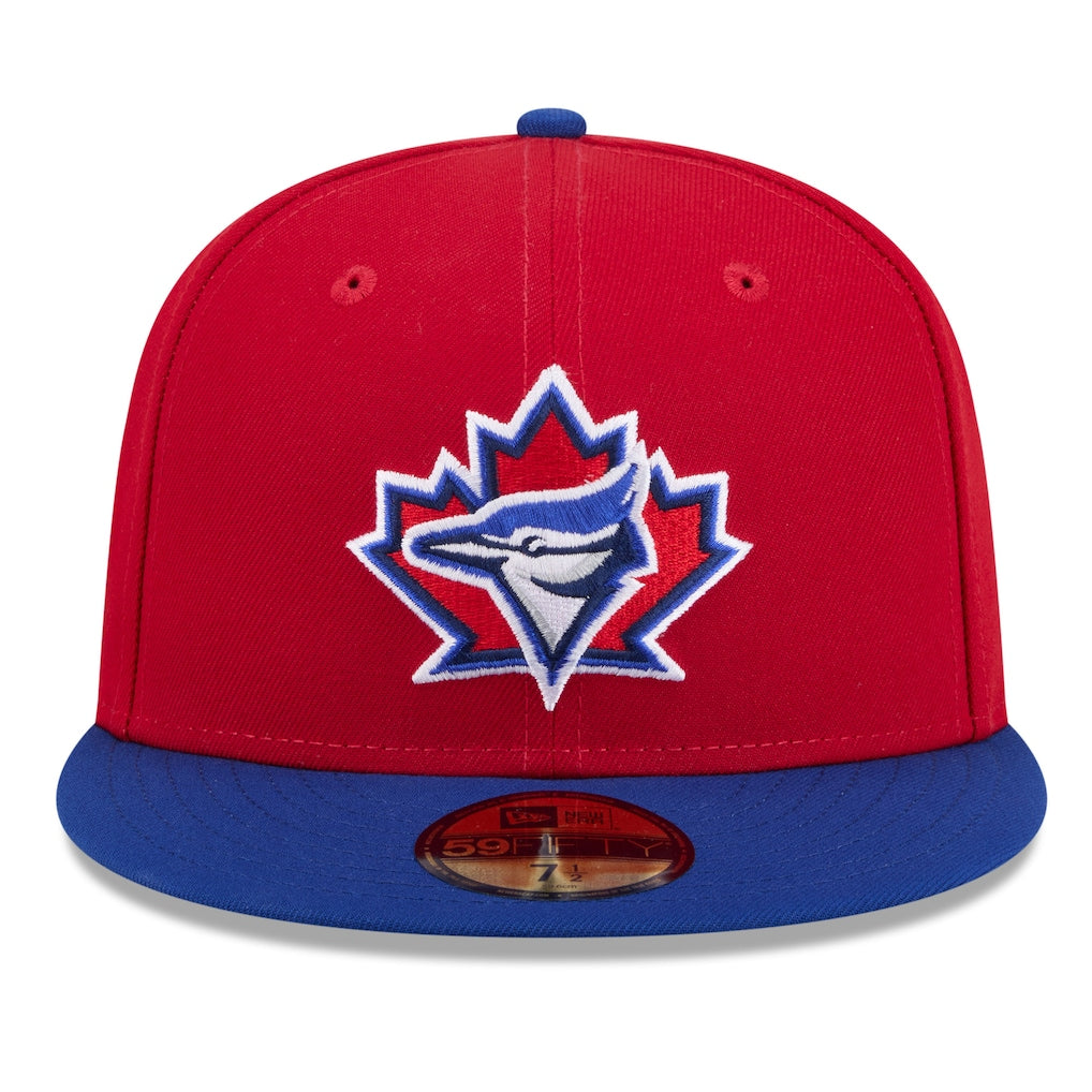 Toronto Blue Jays MLB New Era Men Red Royal 59Fifty 2026 Canada Day Side Patch Fitted Hat product image 3, provided for