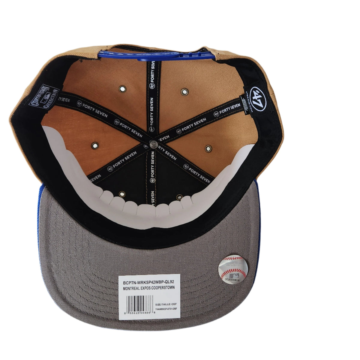 Montreal Expos MLB 47 Brand Men Dune Captain Workshop Snapback product image 4, provided for visual reference and product