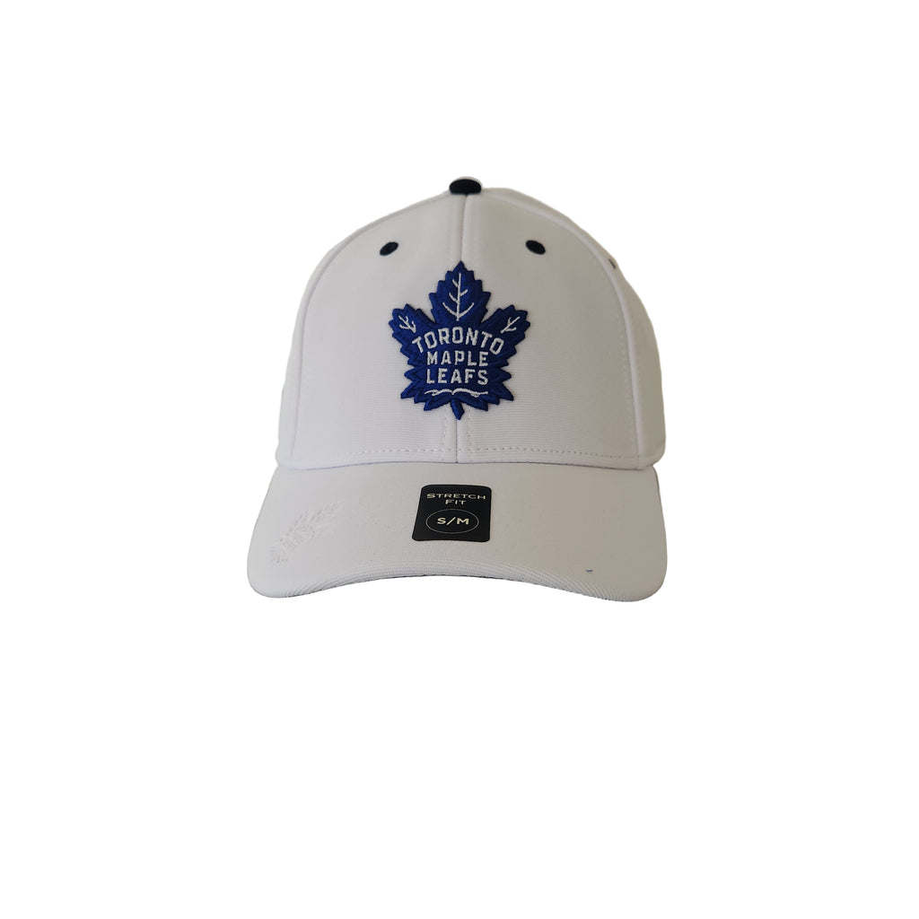 Toronto Maple Leafs NHL American Needle Men White E-Boss Stretch Fit Hat product image 3, provided for visual reference and