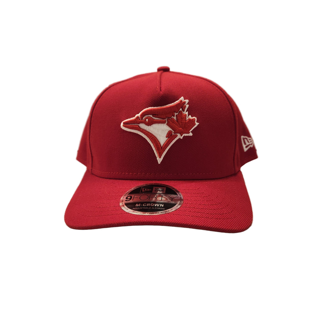 Toronto Blue Jays MLB New Era Men Red 9Forty M-Crown Adjustable A-Frame Hat product image 2, provided for visual reference
