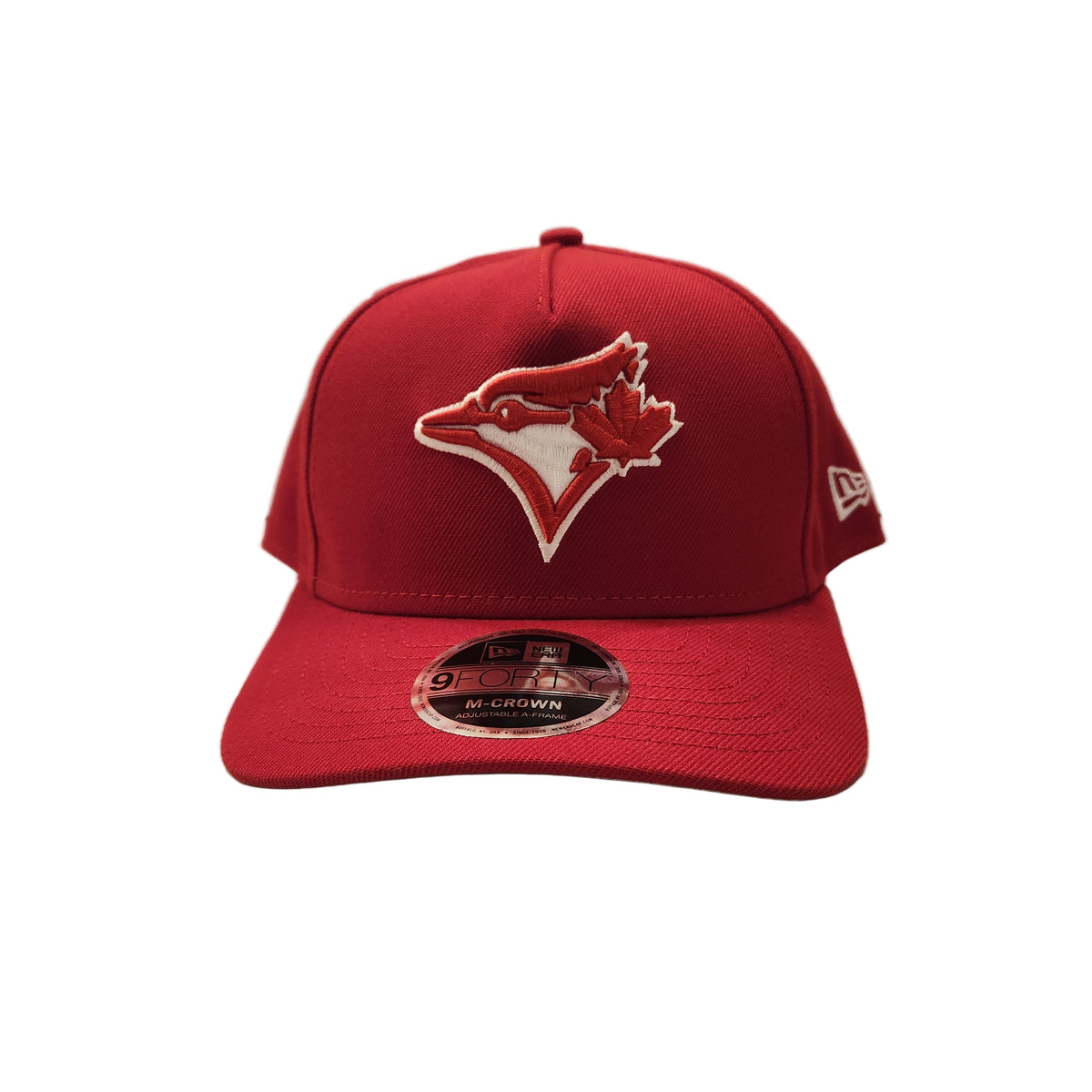 Toronto Blue Jays MLB New Era Men Red 9Forty M-Crown Adjustable A-Frame Hat product image 2, provided for visual reference