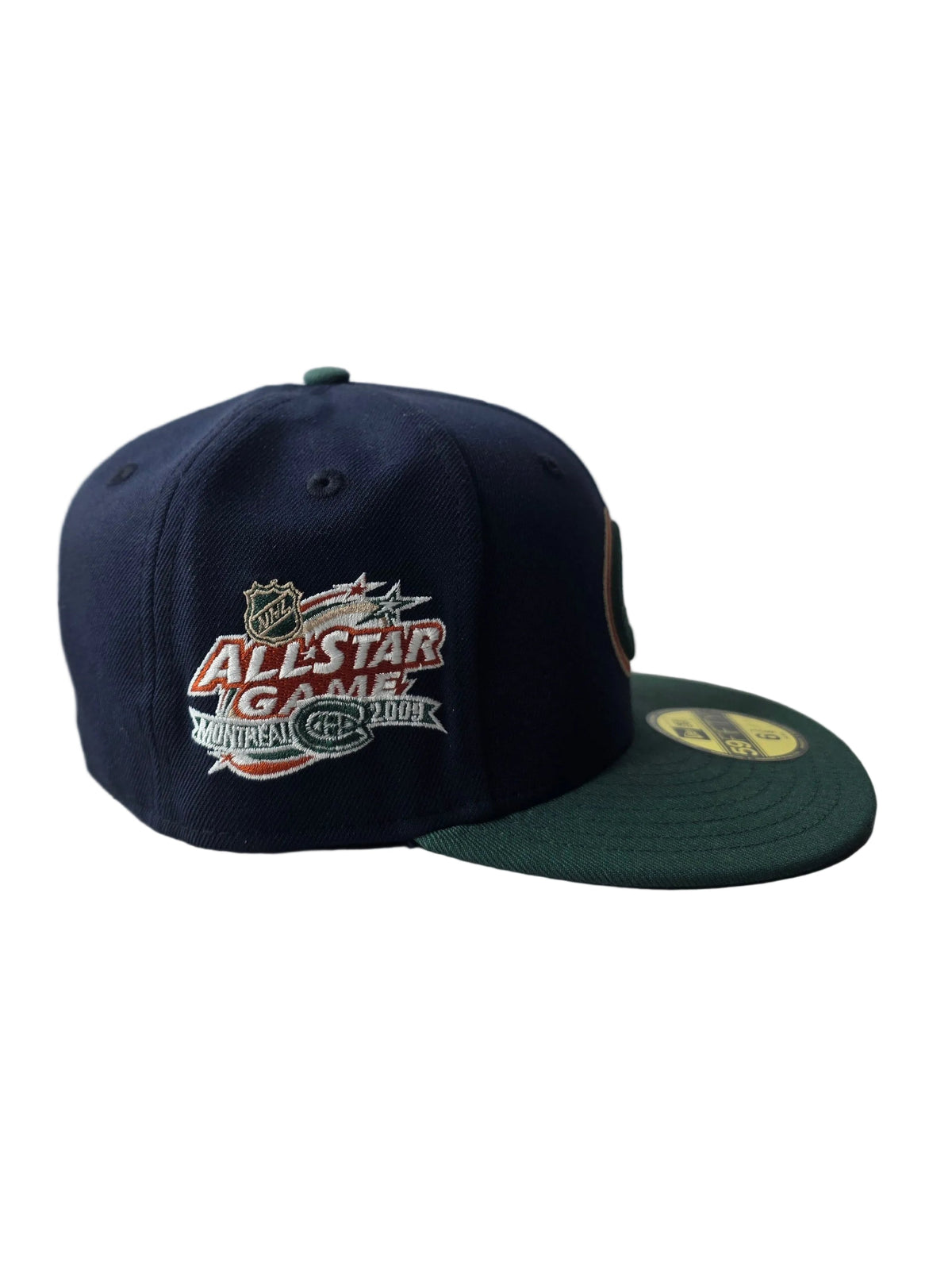 Montreal Canadiens NHL New Era Men Navy/Green 59Fifty 2009 All Star Game Fitted Hat product image 4, provided for visual