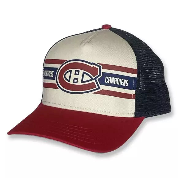 Montreal Canadiens NHL American Needle Men Sinclair Trucker Adjustable Hat product image 1, provided for visual reference