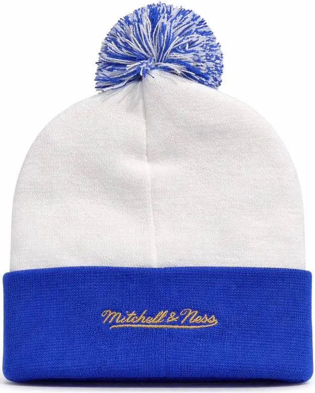 Toronto Blue Jays Mitchell & Ness Men White/Royal Blue 2025 World Series Cuffed Knit Beanie Hat product image 2, provided