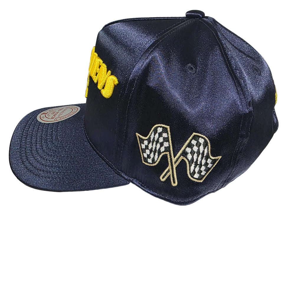 Montreal Canadiens Mitchell & Ness Men Navy Satin Goodyear Pro Pinch Fit Snapback product image 3, provided for visual