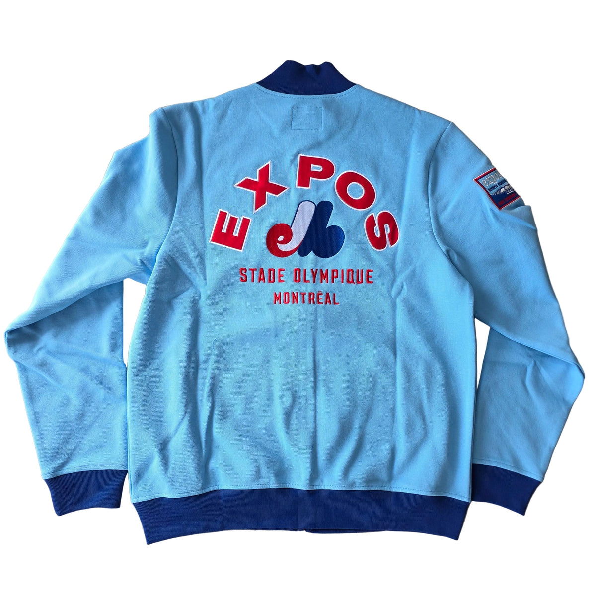 Montreal Expos MLB 47 Brand Men’s Royal Relief Pitcher Pique Track Jacket product image 2, provided for visual reference and