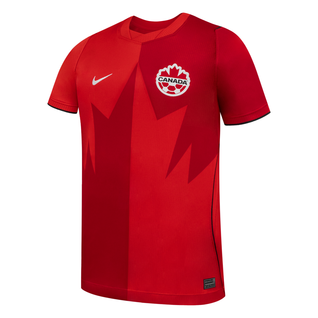 Canada Soccer FIFA Nike Youth Red 2026 Home Stadium Replica Jersey product image 1, provided for visual reference and
