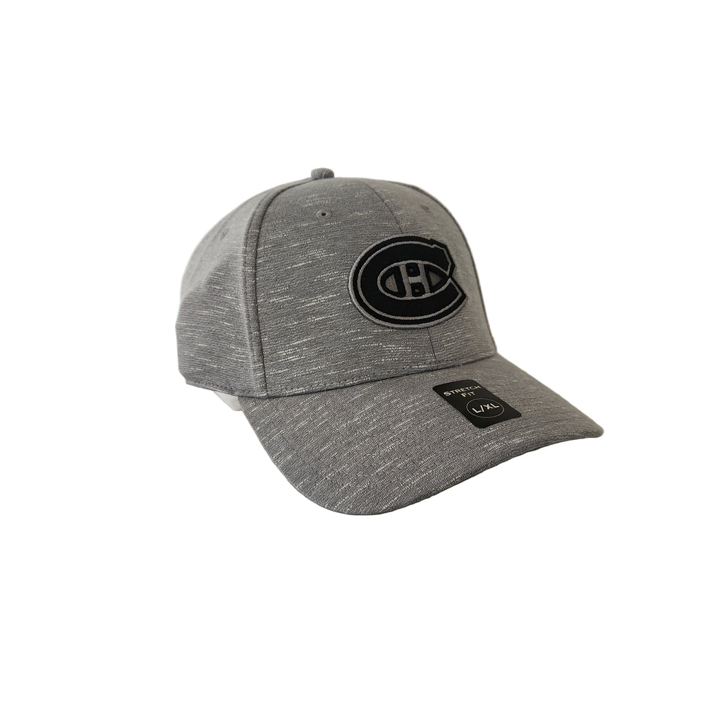 Montreal Canadiens NHL American Needle Men Grey Slub Heathered Stretch Fit Hat product image 3, provided for visual