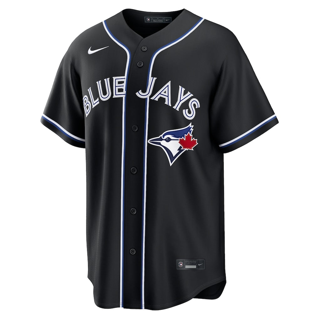 Toronto Blue Jays MLB Nike Men 2026 Black Out Fashion Replica Jersey product image 1, provided for visual reference and