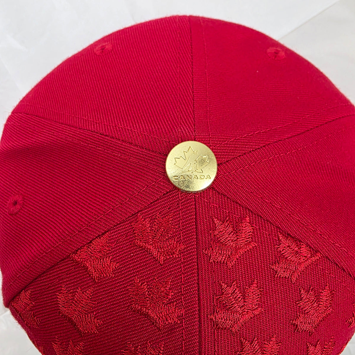Hockey Canada IIHF Mitchell & Ness Men Red/Black Leaves Front Pro Crown Snapback product image 6, provided for visual