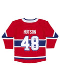 Lane Hutson Montreal Canadiens NHL Outerstuff Kids Red Premier Jersey product image 1, provided for visual reference and