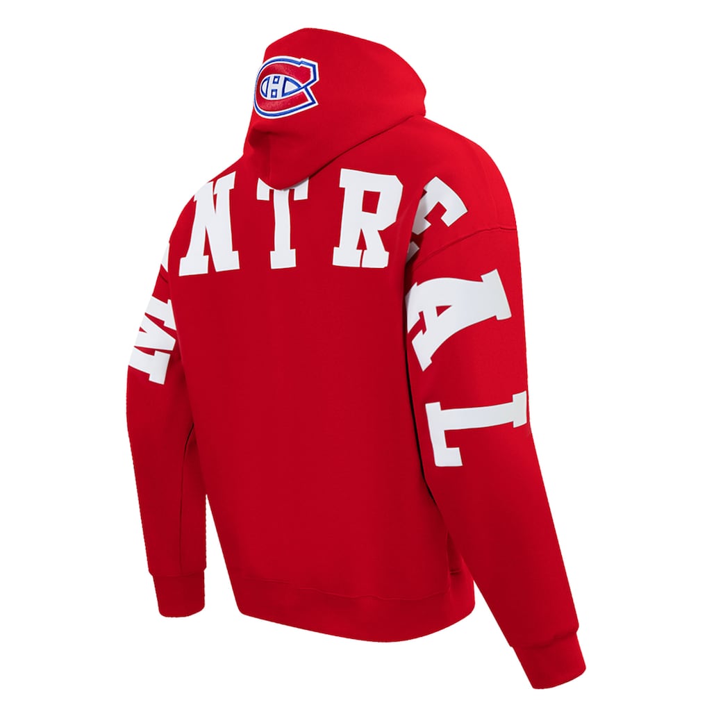 Montreal Canadiens NHL Pro Standard Men Red Wingspan Pullover Hoodie product image 3, provided for visual reference and