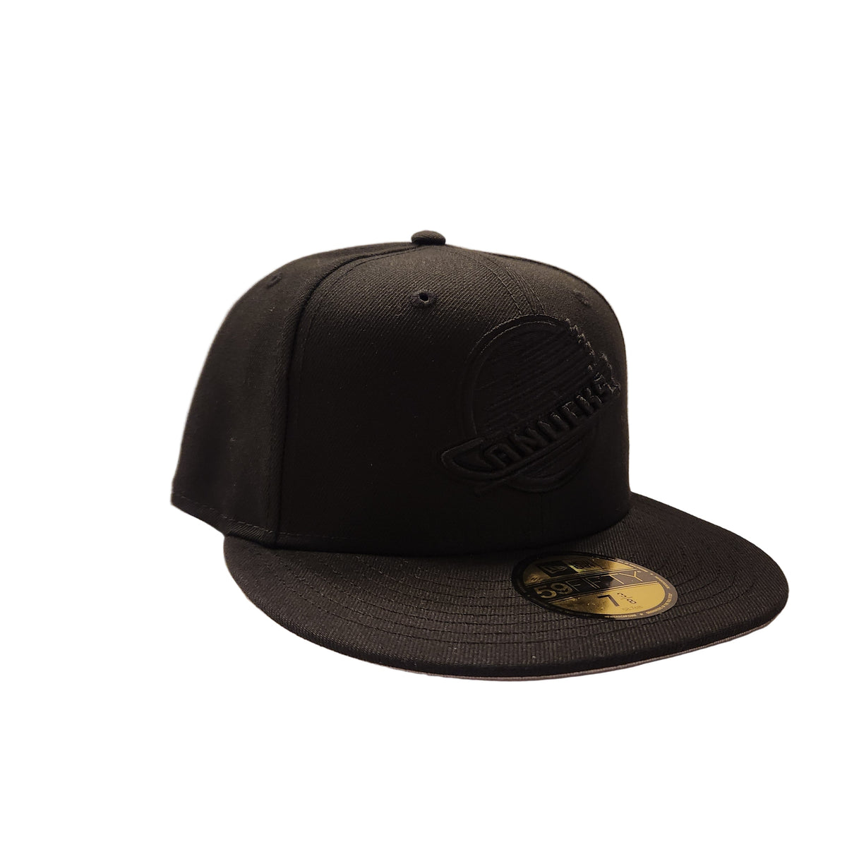 Vancouver Canucks NHL New Era Men Black on Black 59Fifty Fitted Hat product image 3, provided for visual reference and