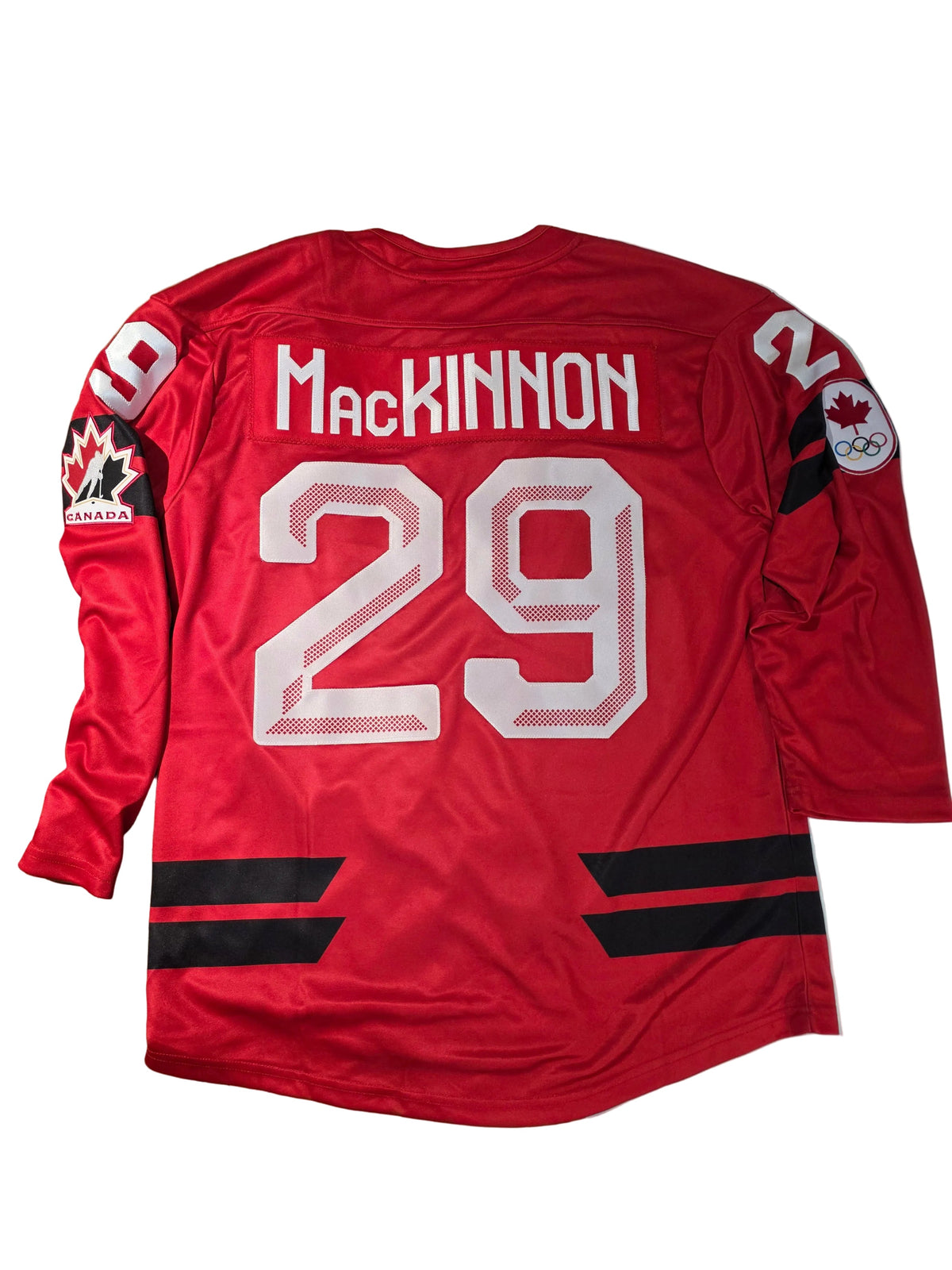 Nathan MacKinnon Hockey Canada IIHF Bauer Men Red 2026 Pro-Stitched Replica Jersey product image 1, provided for visual