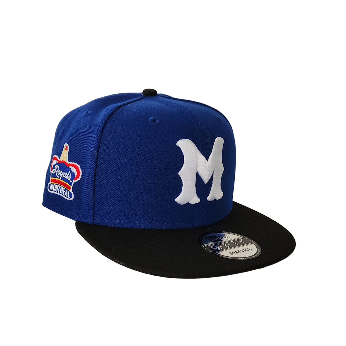 Montreal Royals MiLB New Era Men Royal Blue/Black 9Fifty Snapback product image 1, provided for visual reference and product