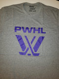 PWHL Bauer Unisex Grey Graphic Logo T-Shirt product image 1, provided for visual reference and product detail review