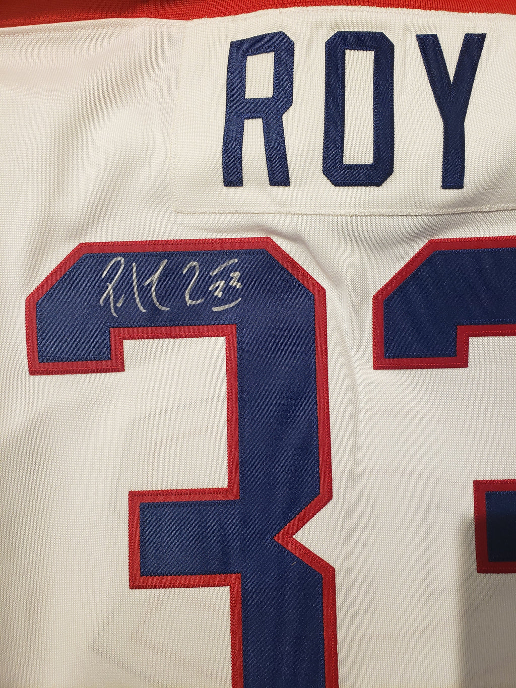 Patrick Roy Montreal Canadiens NHL Mitchell & Ness White Authentic Autographed Jersey Upper Deck Authenticated product image