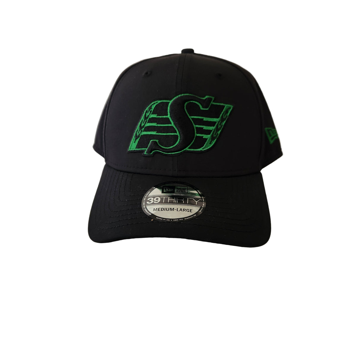 Saskatchewan Roughriders CFL New Era Men Night 39Thirty Team Classic Stretch Fit Hat product image 4, provided for visual